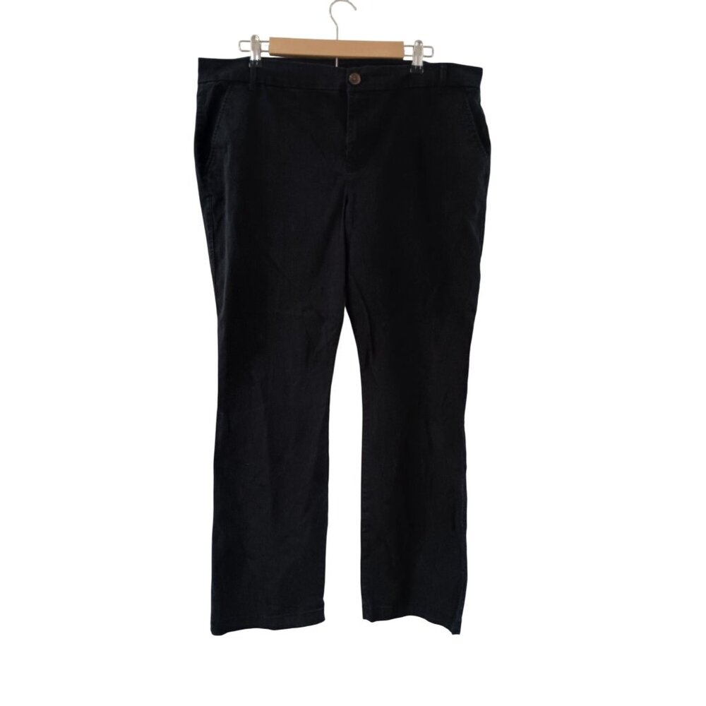 Old Navy Womens Boot-Cut Black Pants Size 18 Cotton & Spandex Blend